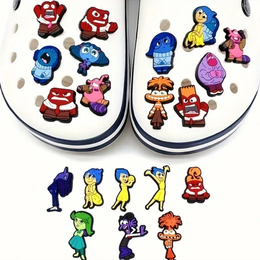 NWT! Inside Out Cartoon Croc Charms 20pcs NEW